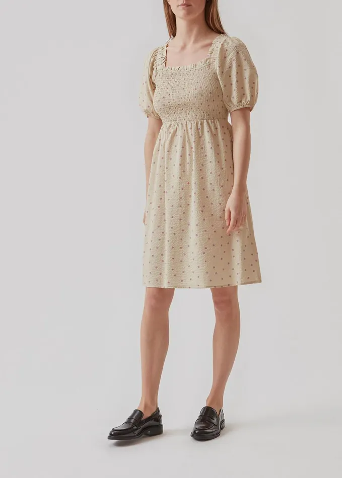 Women ReeceMD Print Dress Off White Polka Dot Modstrm Dresses