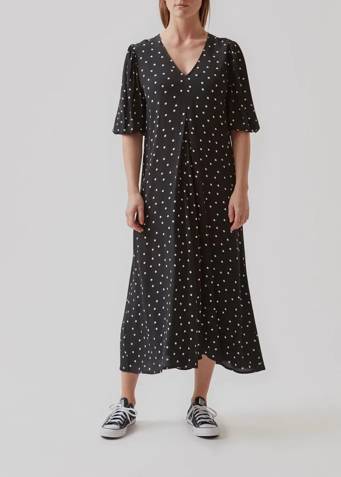 Women RidderMD Print Dress Black Polka Dot Modstrm Dresses