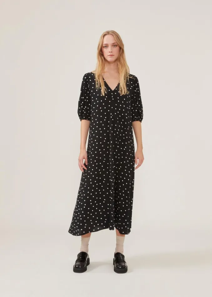 Women RidderMD Print Dress Black Polka Dot Modstrm Dresses Women RidderMD Print Dress Black Polka Dot Modstrm Dresses