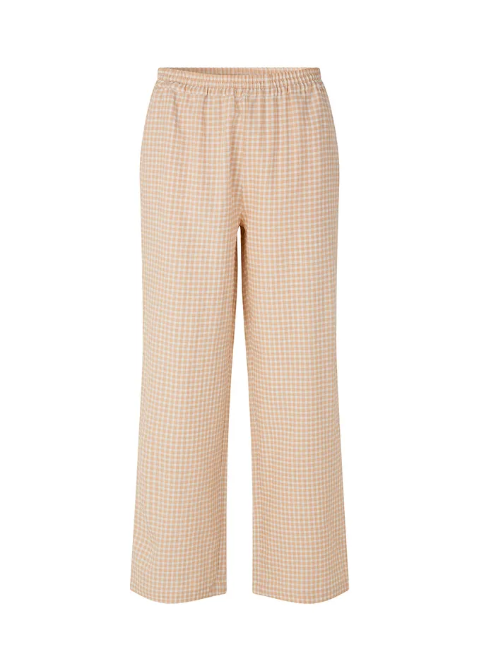 Women RimmeMD Pants Beige Check Modstrm Pants and Leggings Women RimmeMD Pants Beige Check Modstrm Pants and Leggings