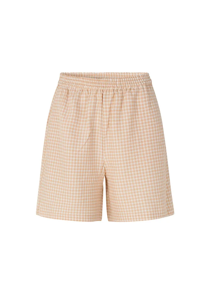Women RimmeMD Shorts Beige Check Modstrm Shorts