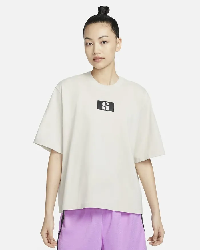 Women Sabrina Light Bone Nike Tops And TShirts