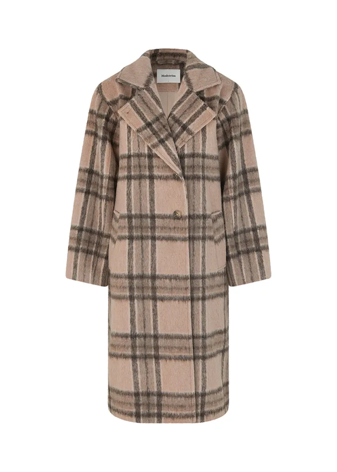 Women SallieMD Check Coat Atmosphere Check Modstrm Coats and Jackets