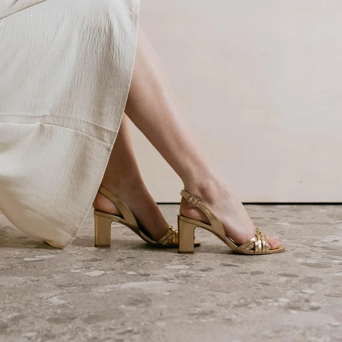 Women Sandals Jonak Braided Sandals With Heels