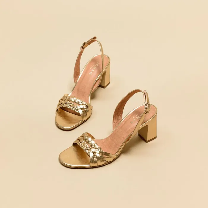 Women Sandals Jonak Braided Sandals With Heels