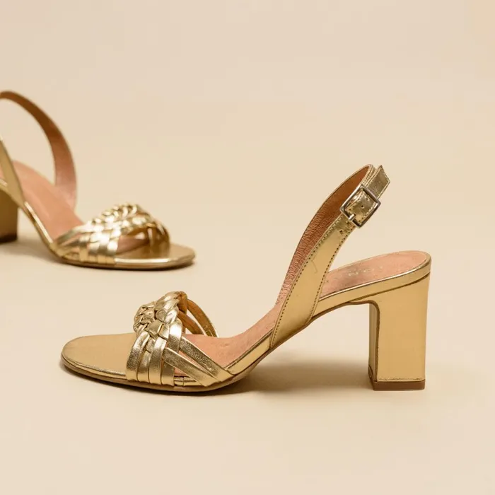 Women Sandals Jonak Braided Sandals With Heels