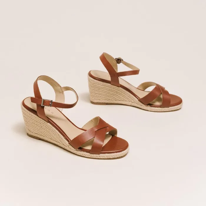 Women Sandals Jonak BrownColoured Leather Sandals
