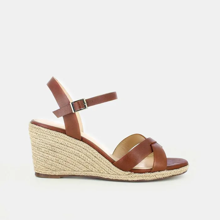 Women Sandals Jonak BrownColoured Leather Sandals