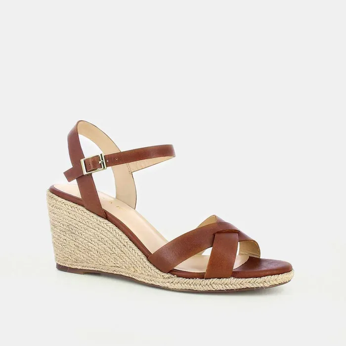 Women Sandals Jonak BrownColoured Leather Sandals