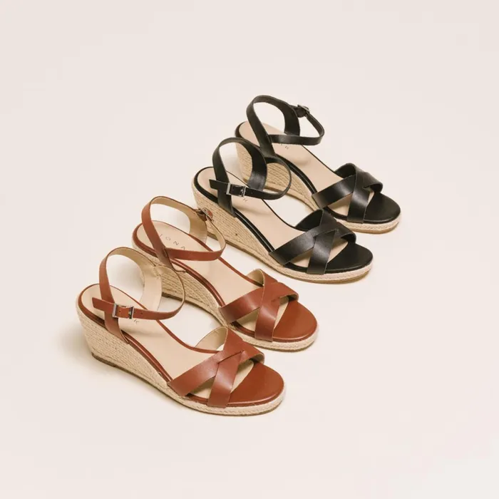 Women Sandals Jonak BrownColoured Leather Sandals