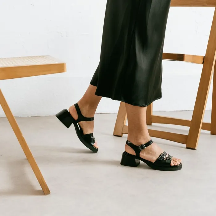 Women Sandals Jonak Buckle Sandals With Square Toe