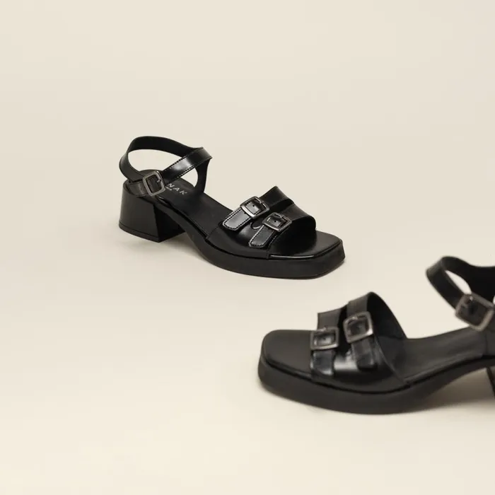 Women Sandals Jonak Buckle Sandals With Square Toe