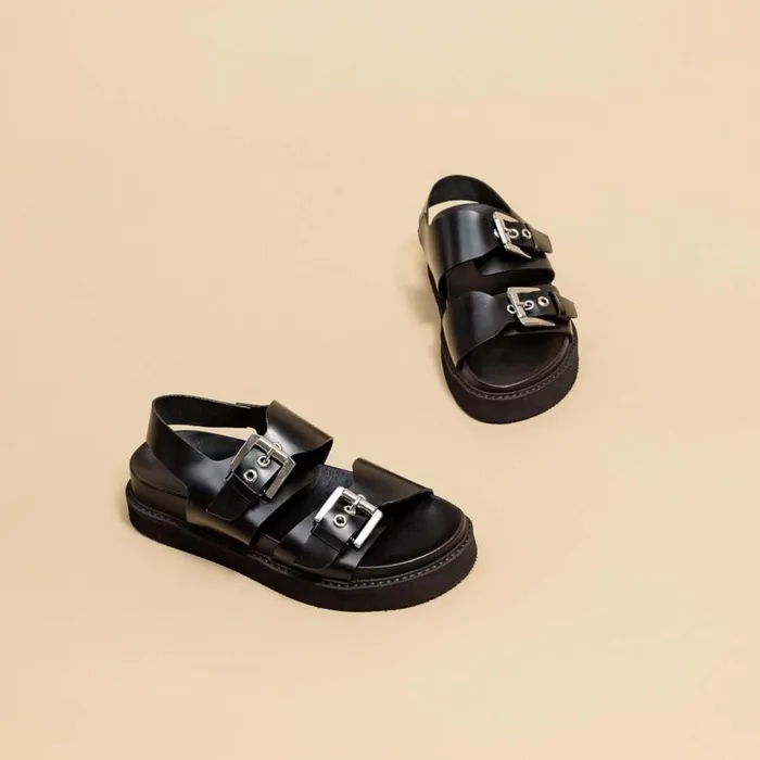 Women Sandals Jonak Double Buckle Sandals