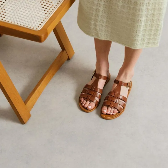 Women Sandals Jonak Flat Braided Sandals