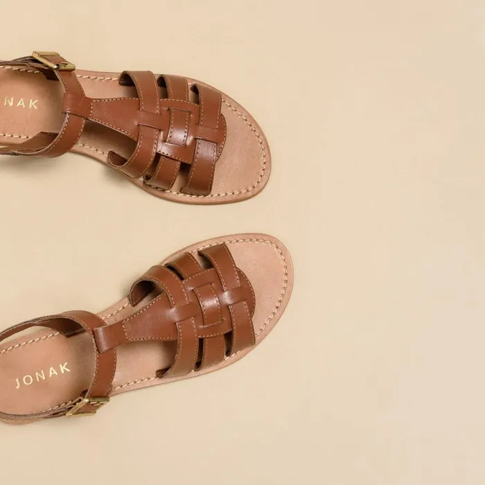 Women Sandals Jonak Flat Braided Sandals