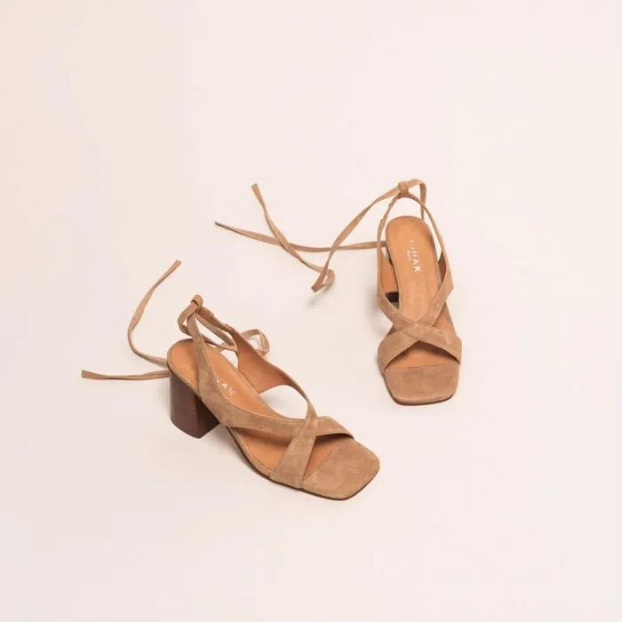 Women Sandals Jonak Heeled Sandals With Straps To Tie
