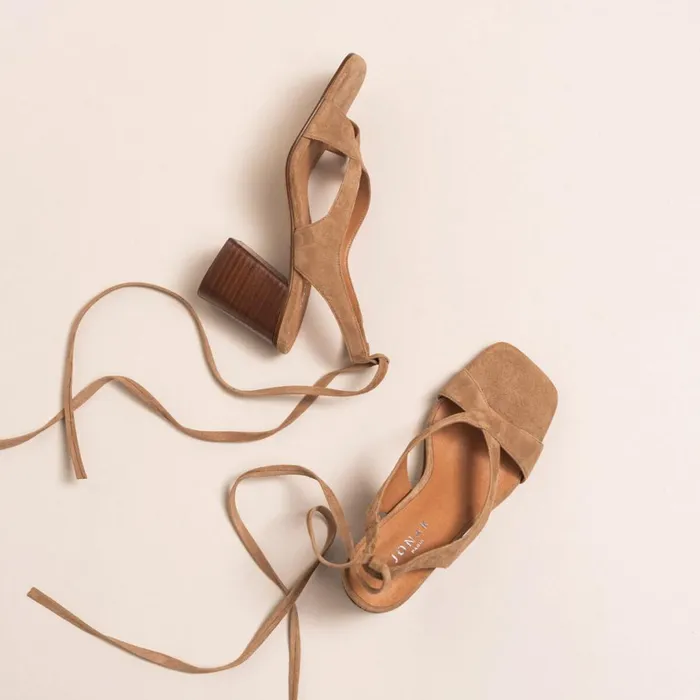 Women Sandals Jonak Heeled Sandals With Straps To Tie