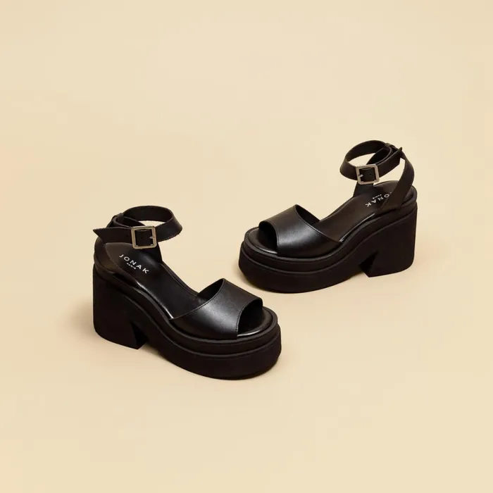 Women Sandals Jonak Mules With Straps And Thick Sole