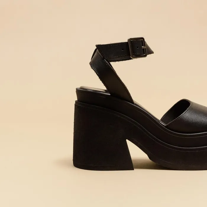 Women Sandals Jonak Mules With Straps And Thick Sole