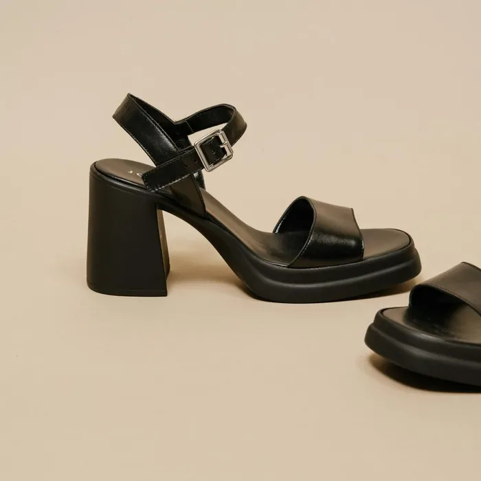 Women Sandals Jonak OpenToed Sandals With Thick Heels