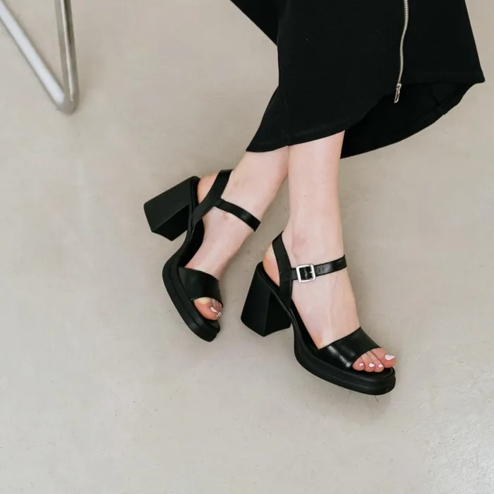 Women Sandals Jonak OpenToed Sandals With Thick Heels