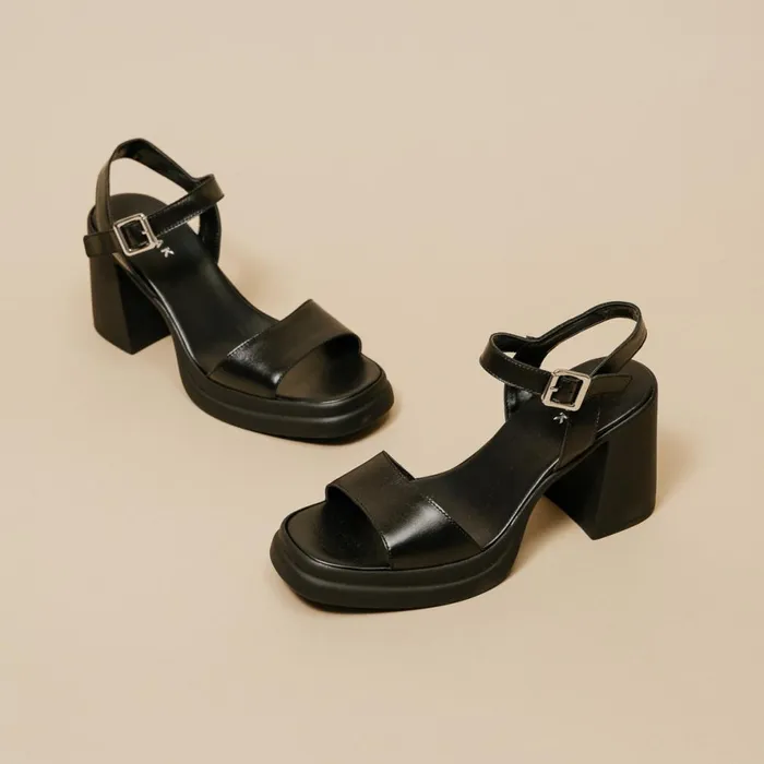 Women Sandals Jonak OpenToed Sandals With Thick Heels