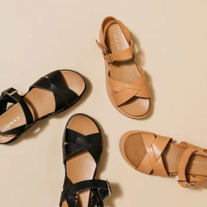 Women Sandals Jonak Platform Sandals With Intertwined Straps