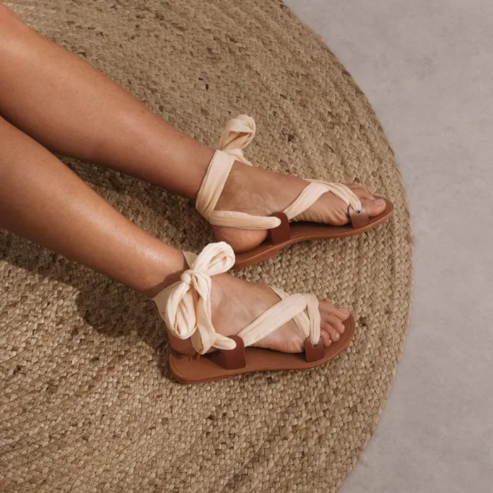 Women Sandals Jonak Ribbon Sandals