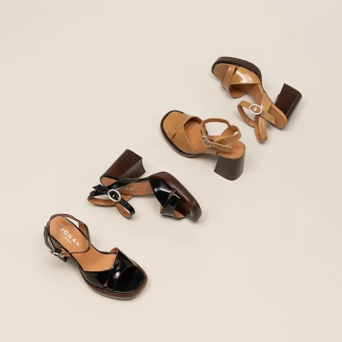 Women Sandals Jonak Sandals With Heels And Cross Strapses