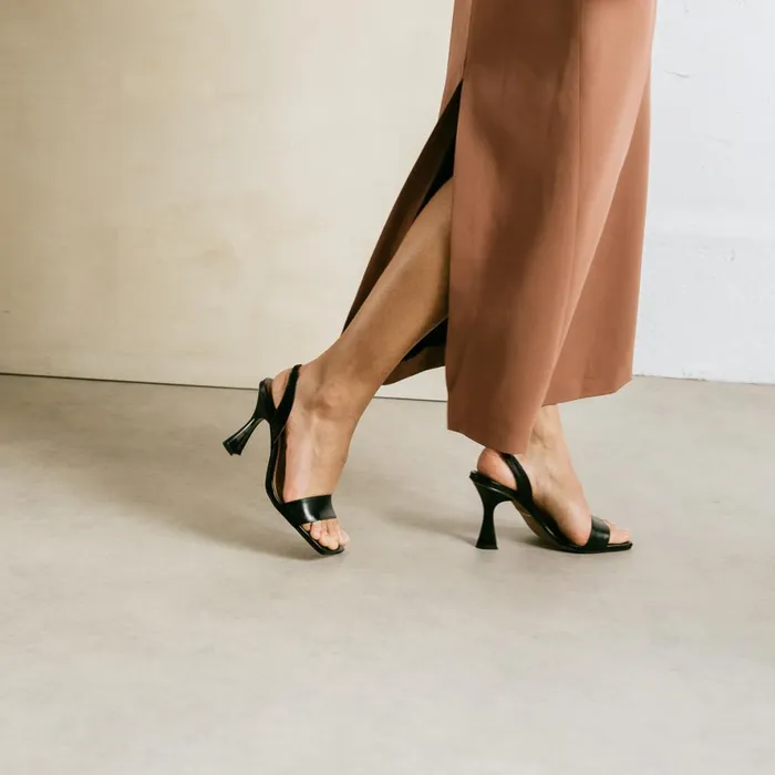 Women Sandals Jonak Sandals With Heels And Square Toe