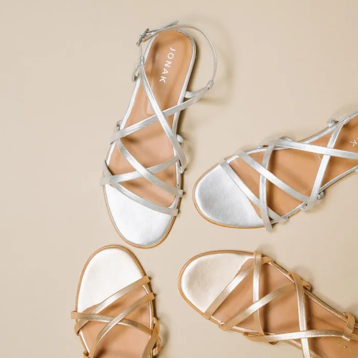 Women Sandals Jonak Sandals With Intertwined Straps