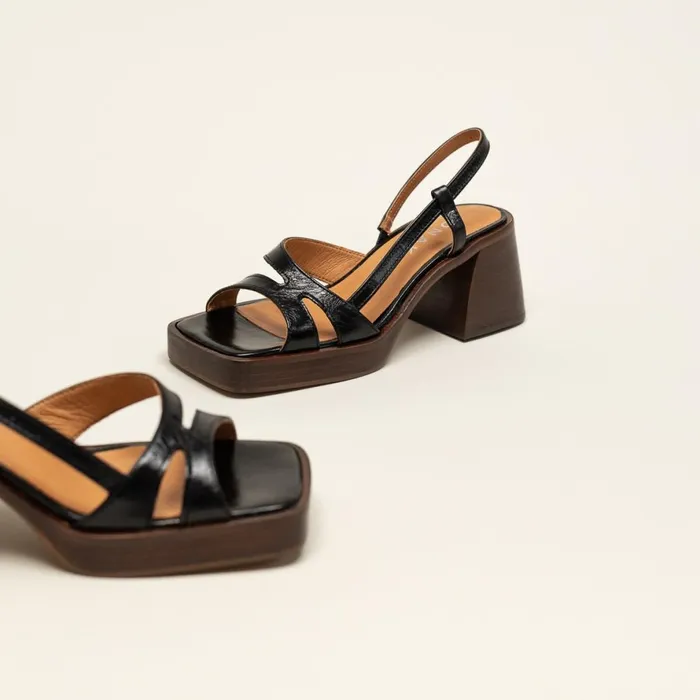 Women Sandals Jonak Square Toe Sandals With Thick Heels Women Sandals Jonak Square Toe Sandals With Thick Heels