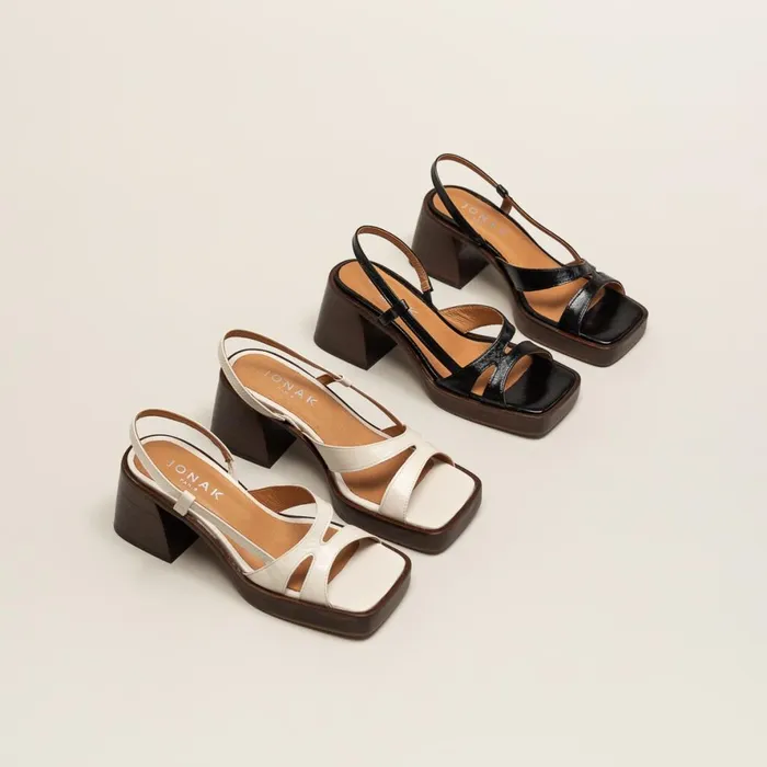 Women Sandals Jonak Square Toe Sandals With Thick Heels Women Sandals Jonak Square Toe Sandals With Thick Heels