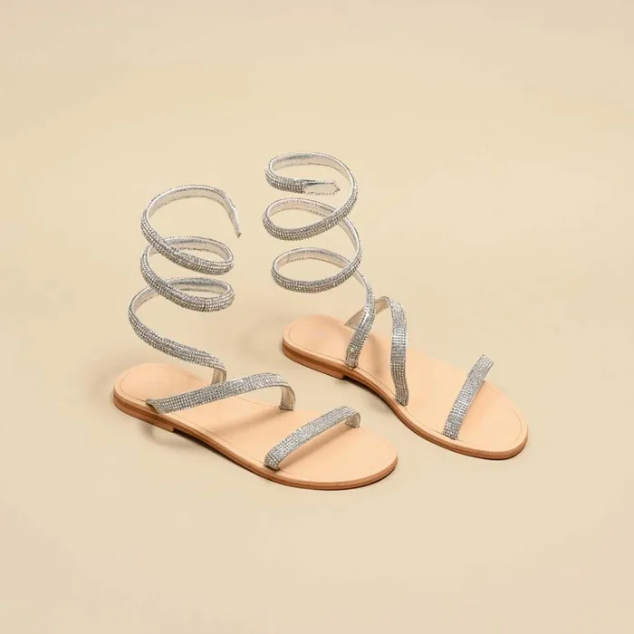 Women Sandals Jonak Twisted Strap Sandals