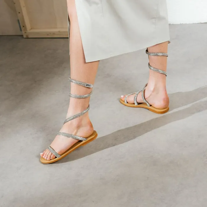 Women Sandals Jonak Twisted Strap Sandals