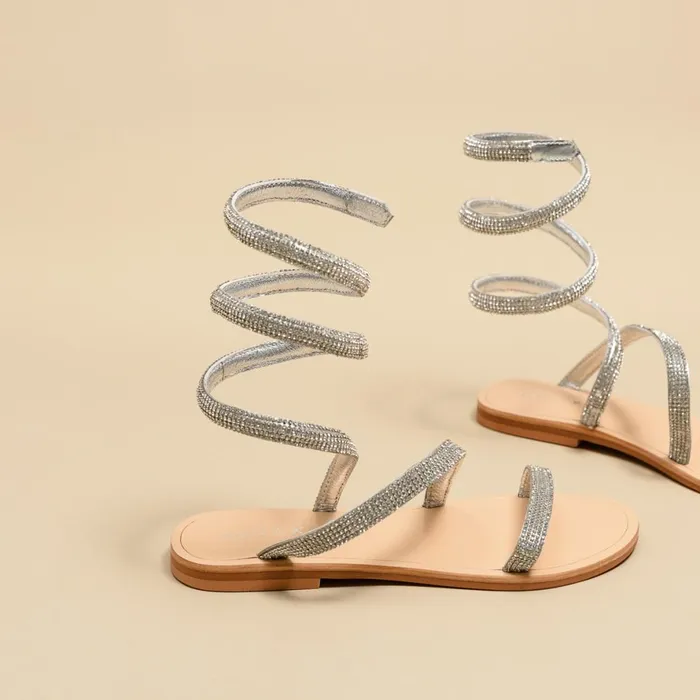 Women Sandals Jonak Twisted Strap Sandals