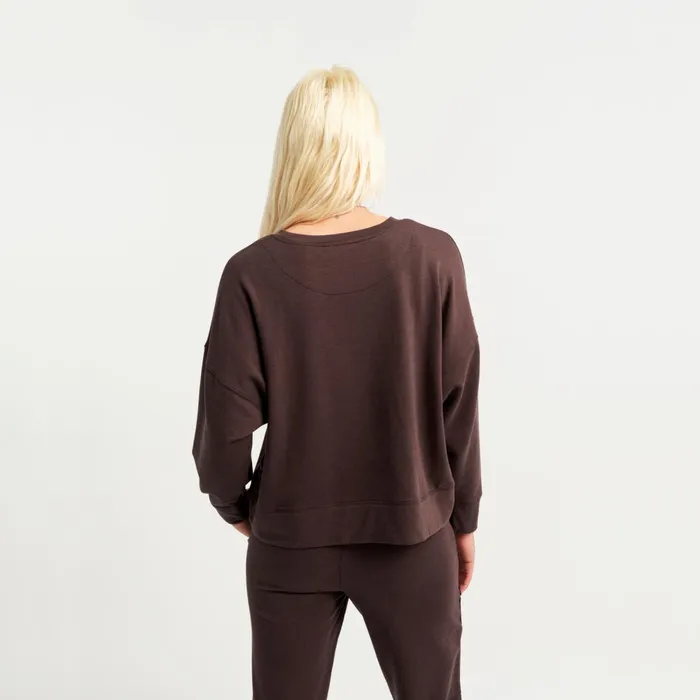 Women Shelter Crew Sweatshirt With Butter Blend Plum Stance Hoodies and Jackets