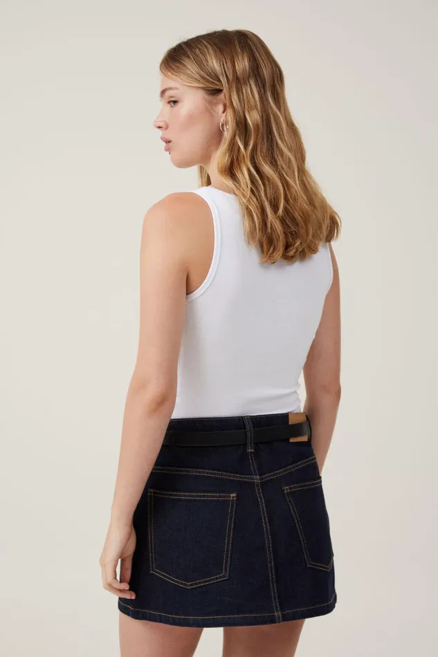 Women Skirts and Shorts Cotton On Denim Mini Skirt Indigo