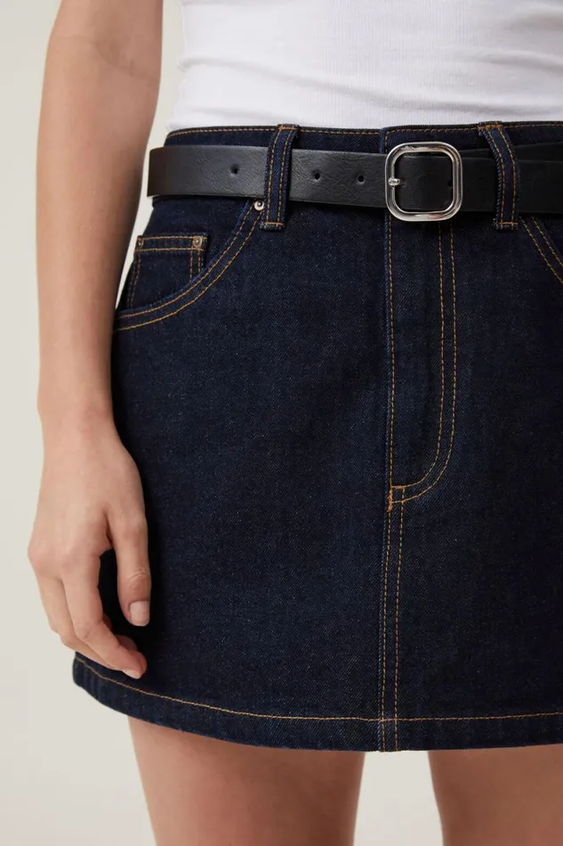 Women Skirts and Shorts Cotton On Denim Mini Skirt Indigo