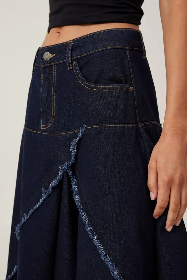 Women Skirts and Shorts Cotton On Harper Denim Midi Skirt Indigo