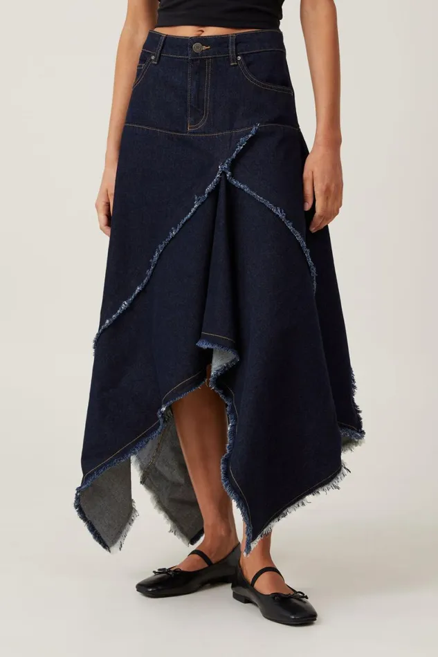 Women Skirts and Shorts Cotton On Harper Denim Midi Skirt Indigo