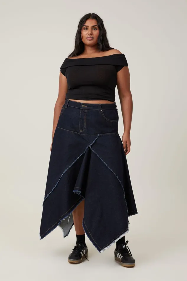 Women Skirts and Shorts Cotton On Harper Denim Midi Skirt Indigo