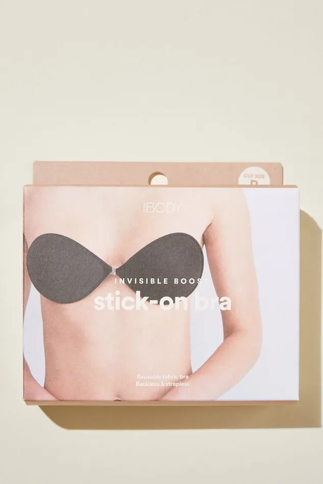 Women Solutions Cotton On Stick Em Up Bra Black Core