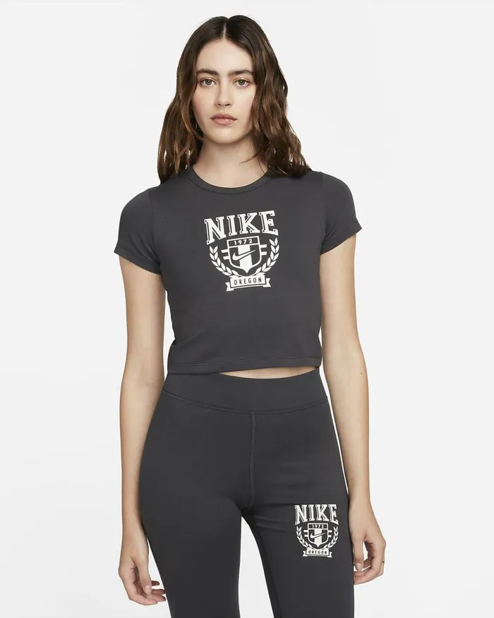 Women Sportswear Anthracite Nike Tops And TShirts