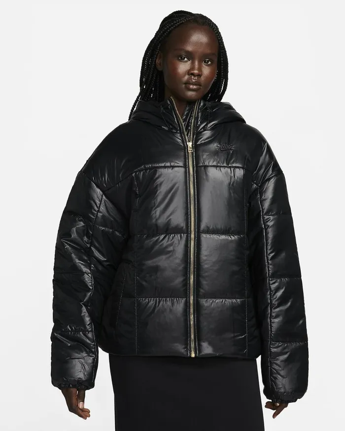 Women Sportswear Classic Puffer Shine Blackblack Nike Jackets