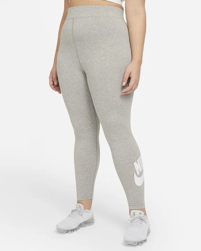 Women Sportswear Essential Dark Grey Heatherwhite Nike Leggings