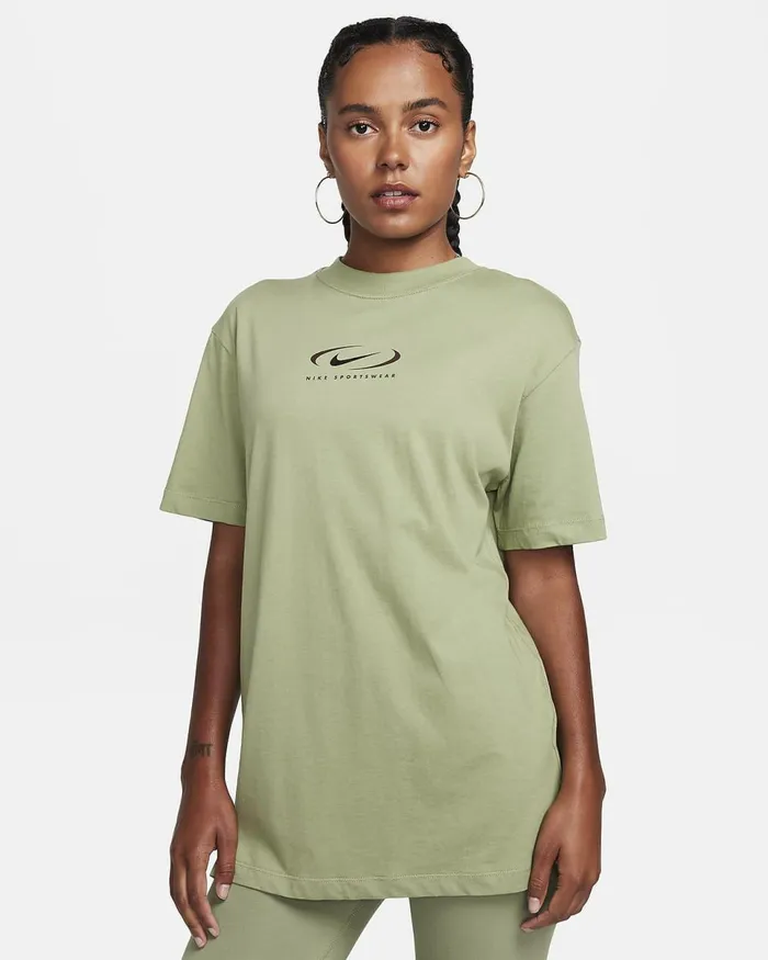 Women Sportswear Oil Green Nike Tops And TShirts