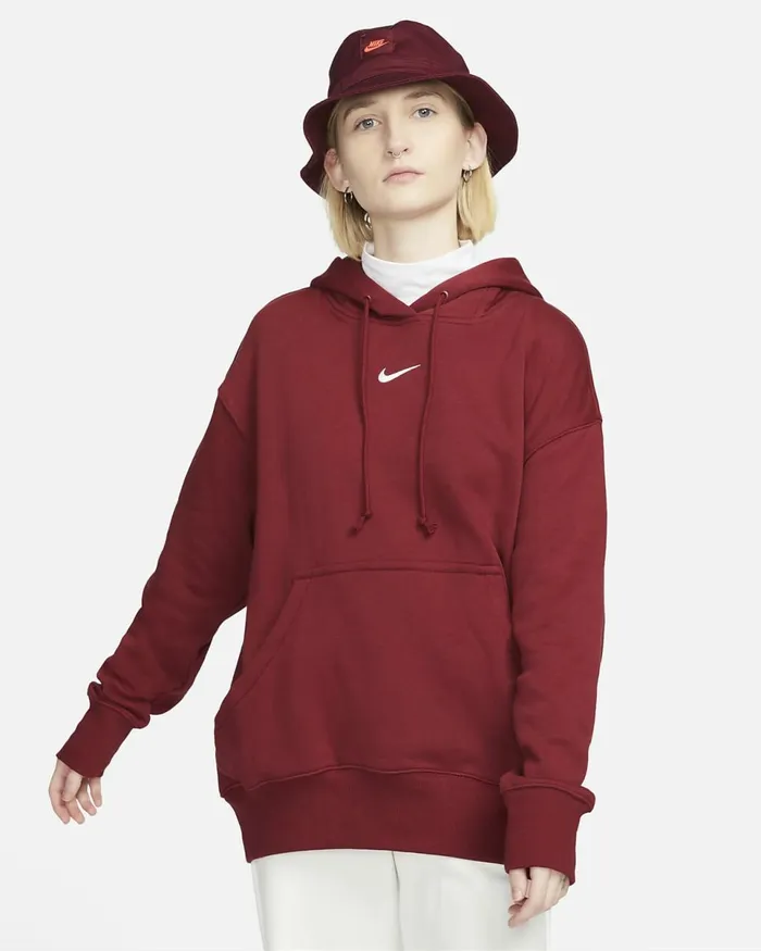 Women Sportswear Phoenix Fleece Team Redwhite Nike Hoodies And Sweatshirts