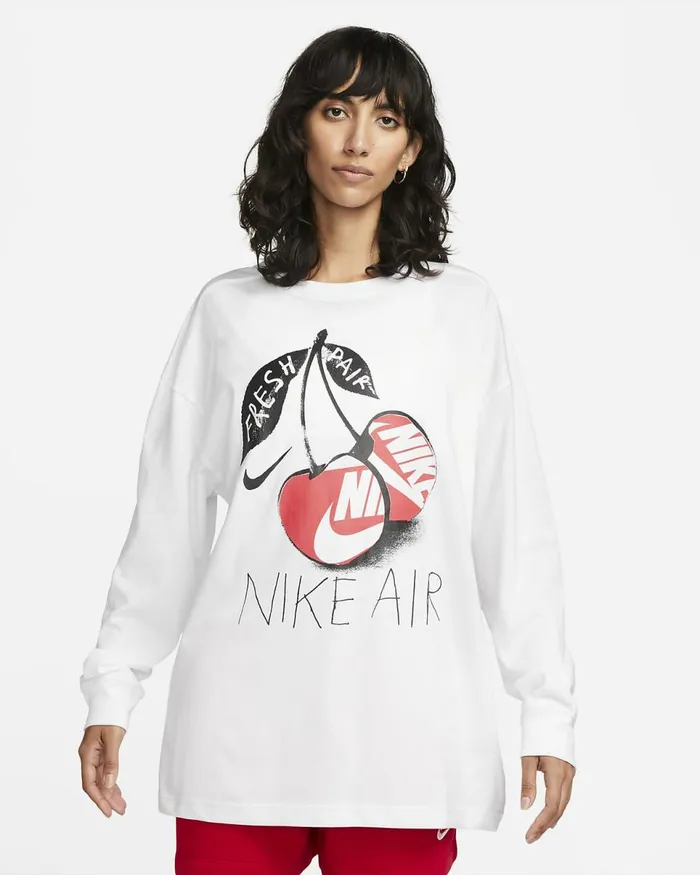 Women Sportswear Whiteblack Nike Tops And TShirts