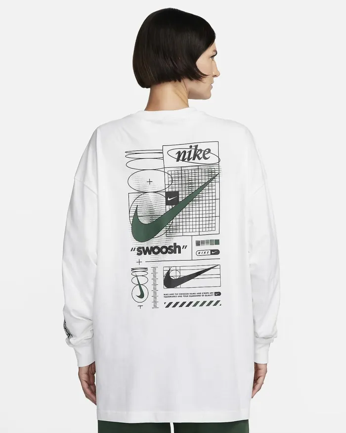 Women Sportswear White Nike Tops And TShirts